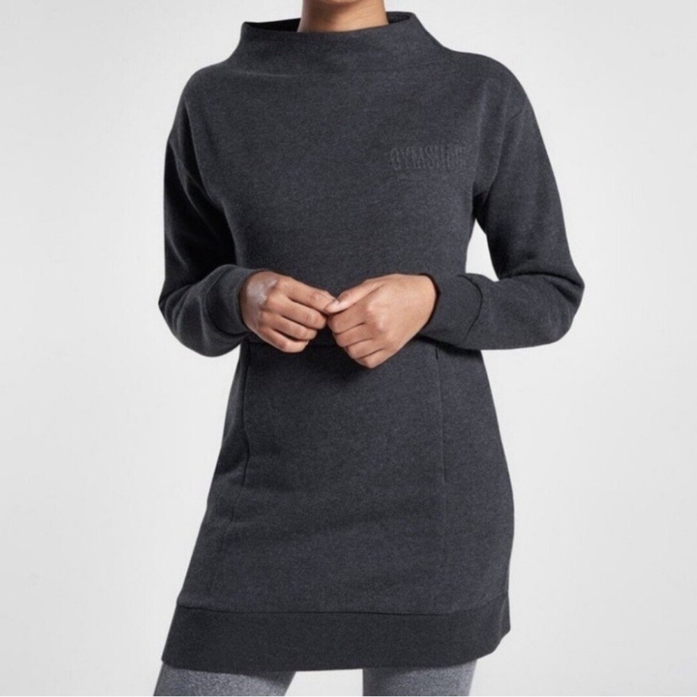 Gymshark So Soft Pullover Funnel Neck Tunic Length Sweatshirt Sz Small - Picture 3 of 16